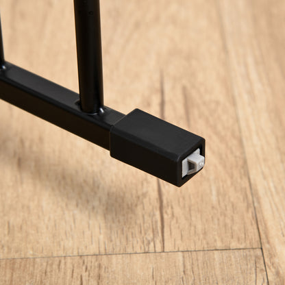 PawHut 2-in-1 Absperrgitter, Haustier-Laufstall, Sicherheitstor, faltbar, Metall, 300 x 3 x 74,5 cm, Schwarz