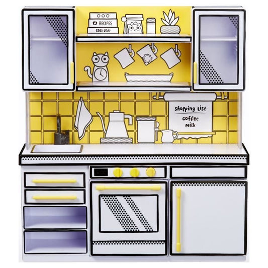 Miniverse - Creative cooking - Cooking and 3 resin recipes included - UV lamp oven, refrigerator and work surface