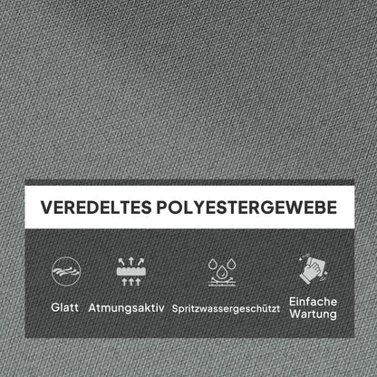 Outsunny Sitzkissen, Dickes Polsterkissen für Sitzmöbel, mit Rückenlehne, Schaukelstuhlkissen, für drinnen und draußen, Hellgrau