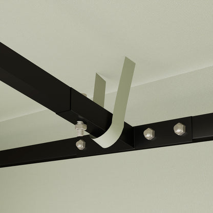 Outsunny 3 x 3 m Ersatzplane für Pavillon, Plane für Garten-Pavillon, mit Wasserablauföffnungen, UPF30+, Hellgrau