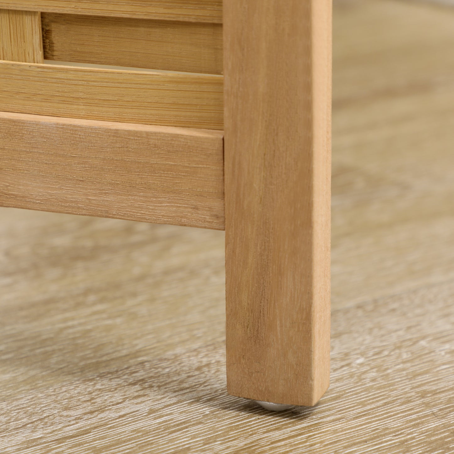 HOMCOM 4-teiliger Raumteiler, 160 x 170 cm Faltbarer Sichtschutz aus Bambus für Wohnzimmer, Schlafzimmer, Natur