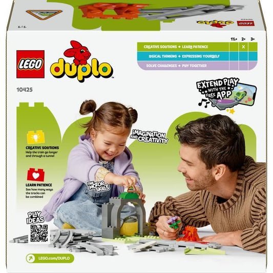 LEGO DUPLO My Town 10425 Expansion Set: Train Tracks and Tunnel - Kids Toy