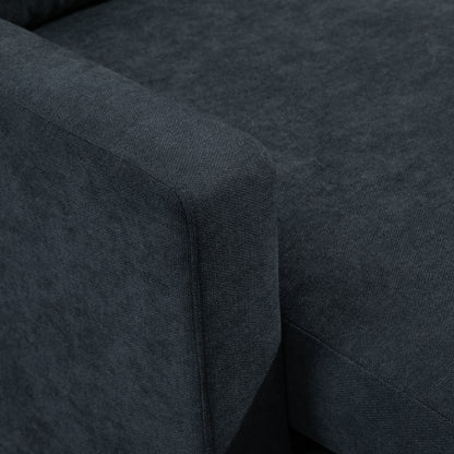 HOMCOM Ecksofa, Couchgarnitur, mit wendbarer Chaiselongue, 197 x 139 x 91cm, dunkelgrau