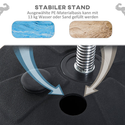 HOMCOM Box-Set mit Punchingball, höhenverstellbar, inkl. Boxhandschuhe, 126-144cm, Rot