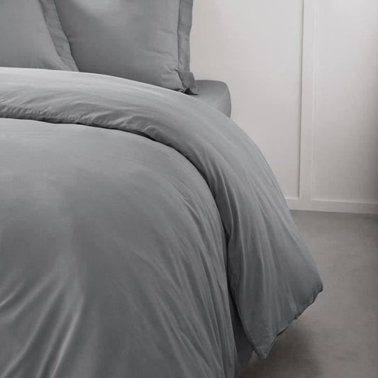 Teday Essential duvet cover - 240 x 260 cm - 2 people - 100% UNE cotton - Steel