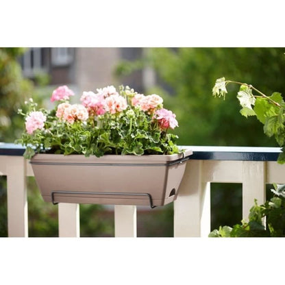 Balconiere Elho Barcelona Allin1 50 - Brown - L 50 x B 28 x H 19 cm - Outdoor balcony - 100% recycled