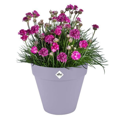 Flower pot - Elho - Loft Urban Round - Wheels 50 - Purple - L 49 x W 48.5 x H 45 cm - Outdoor - 100% recycled