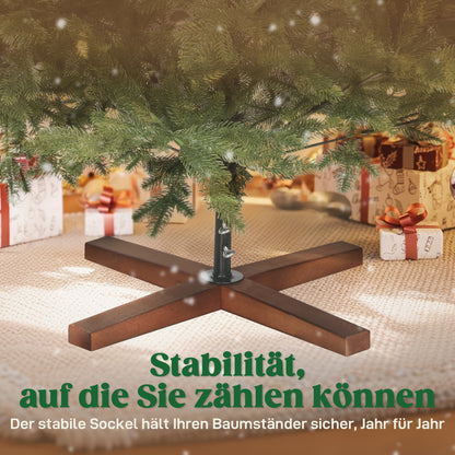 HOMCOM Künstlicher Weihnachtsbaum, realistisches Aussehen, klappbare Zweige, Holzsockel