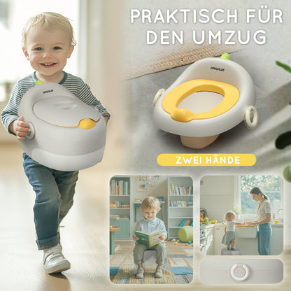 AIYAPLAY 3-in-1 Kinder-Töpfchen, abnehmbarer Sitz, Kunstleder-Polster, bis 50 kg, 6 Monate bis 6 Jahre, Grau