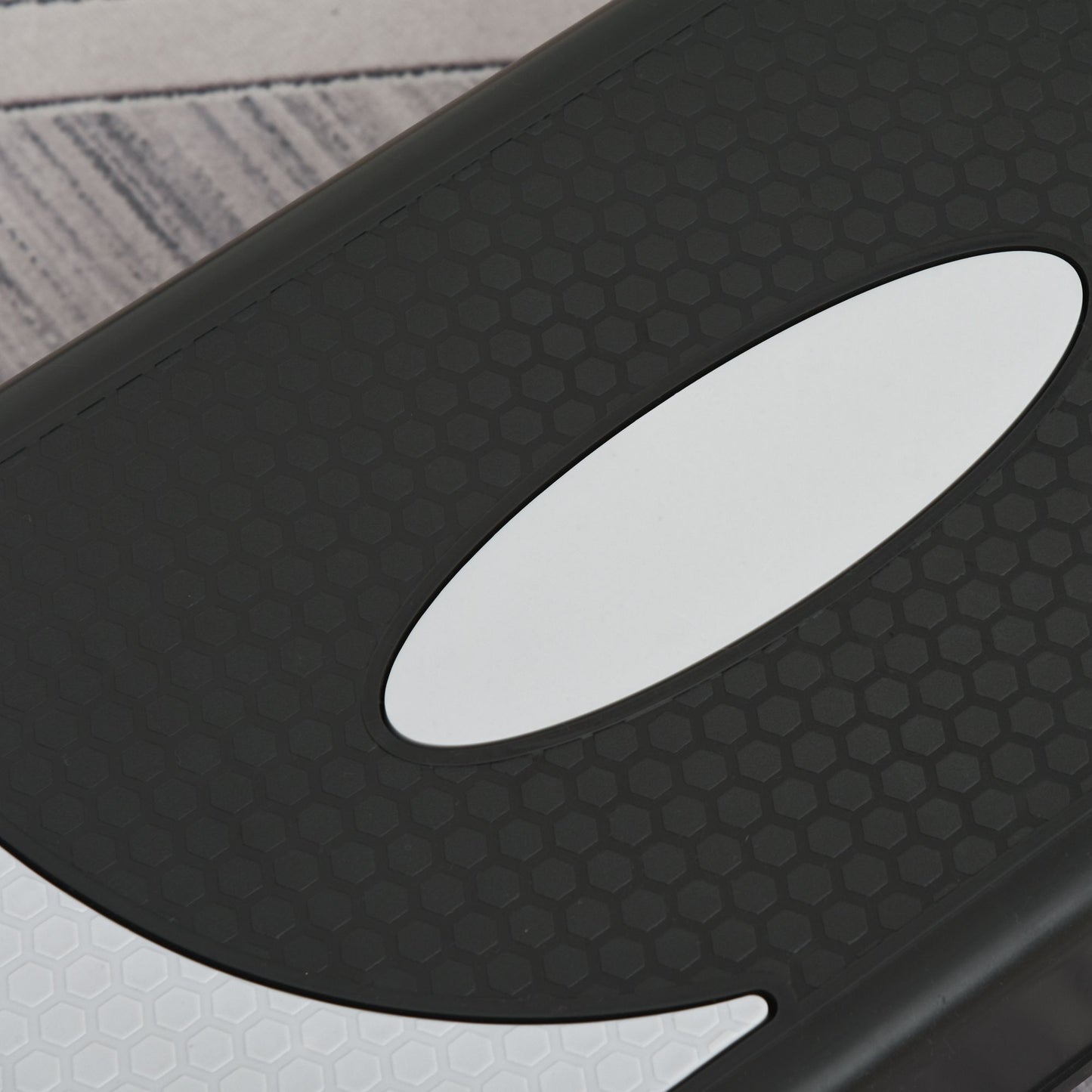 HOMCOM Aerobic-Stepper 3-stufig höhenverstellbar 80 x 31 x 20 cm Schwarz+Grau