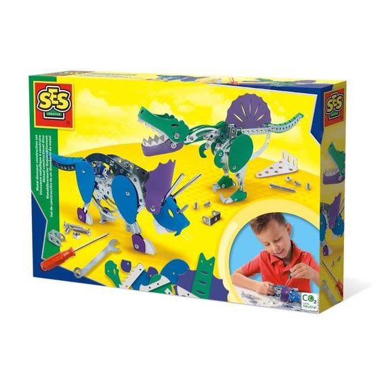 Metal dinosaurs construction kit - triceratops and spinosaurus