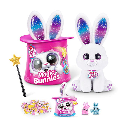 Interactive Game - ZURU - PETS ALIVE Magic Bunnies - 20 Surprises - Light Effects - Mixed