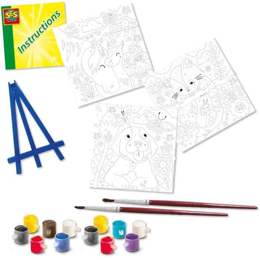 Paint by number on canvas - 3 pets - SES CREATIVE