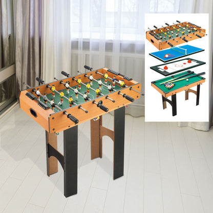 HOMCOM 2-in-1 Tischkicker, Multispieltisch 4 in 1, kompakt, inkl. Spielaccessoires, 92 x 78 x 80 cm