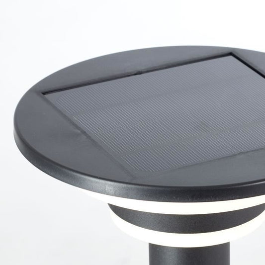 Outdoor bollard - BRILLIANT - GARVINA - LED and solar - Motion detector - Stainless steel and plastic - 4 W - Black