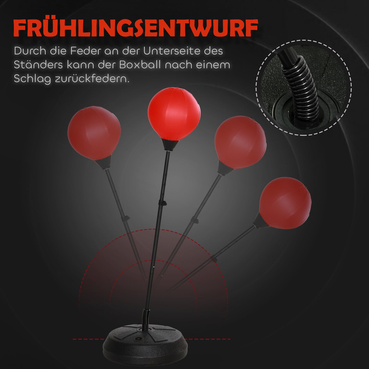 AIYAPLAY Boxsack für Kinder im Alter von 5-10 Jahren, mit Boxhandschuhen, höhenverstellbar