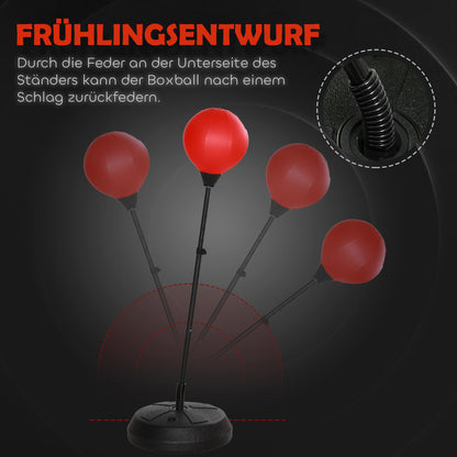 AIYAPLAY Boxsack für Kinder im Alter von 5-10 Jahren, mit Boxhandschuhen, höhenverstellbar