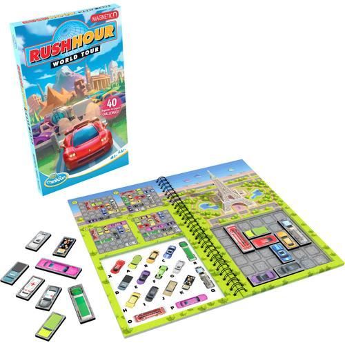 Rush Hour World Tour, 40 challenges, Magnetic logic games, 1 player, from 8 years old, Travel version, 76544, Ravensburger