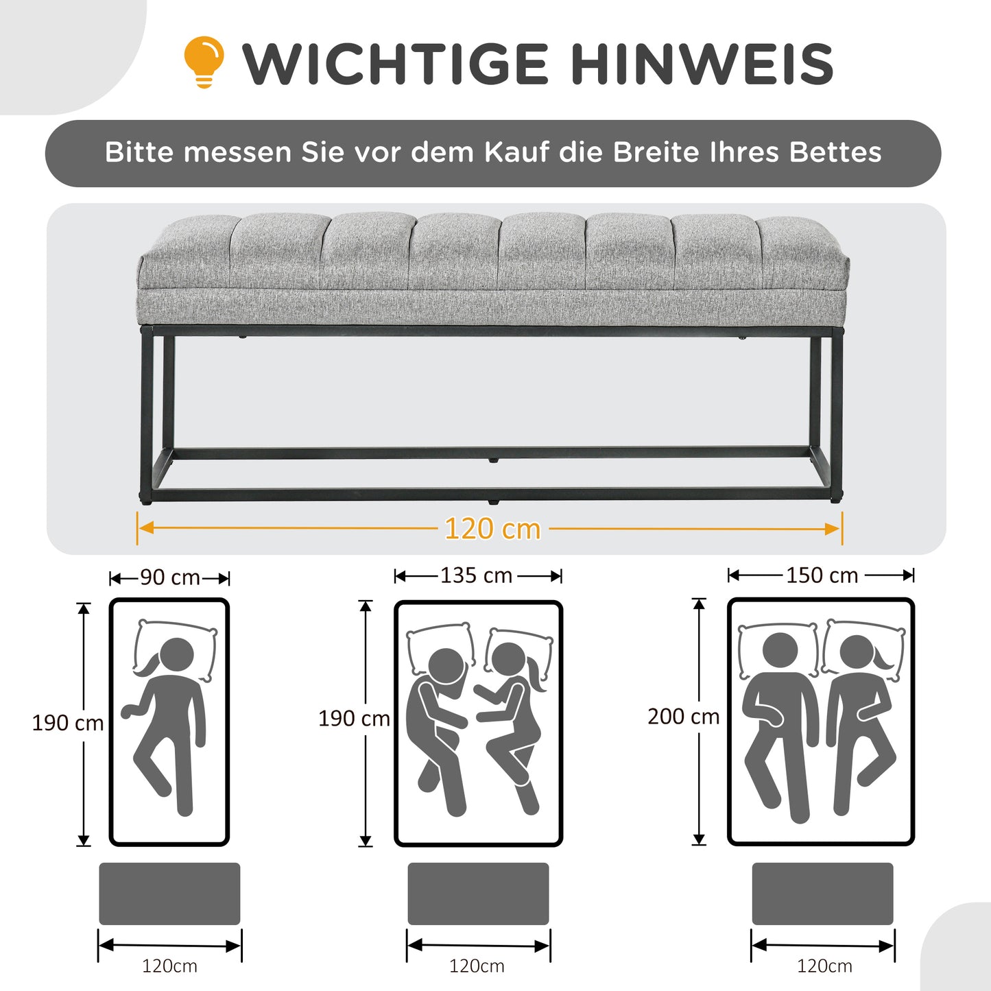 HOMCOM Sitzbank im Industrie-Design, Bettbank, Metallbeine, Rosa + Schwarz