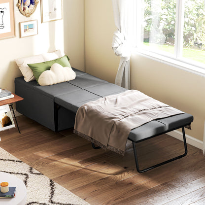 HOMCOM Klappbett, mit Matratze und Schutzabdeckung, 190 x 69 x 38,5 cm, Grau