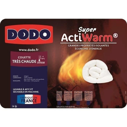 DODO SUPER ACTIWARM very warm duvet - 450 g / m² - 220 x 240 cm - White