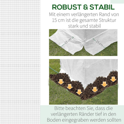 Outsunny Ersatz-Gewächshausabdeckung Gewächshausabdeckung, wetterbeständig, 300 cm x 200 cm x 200 cm, Transparent