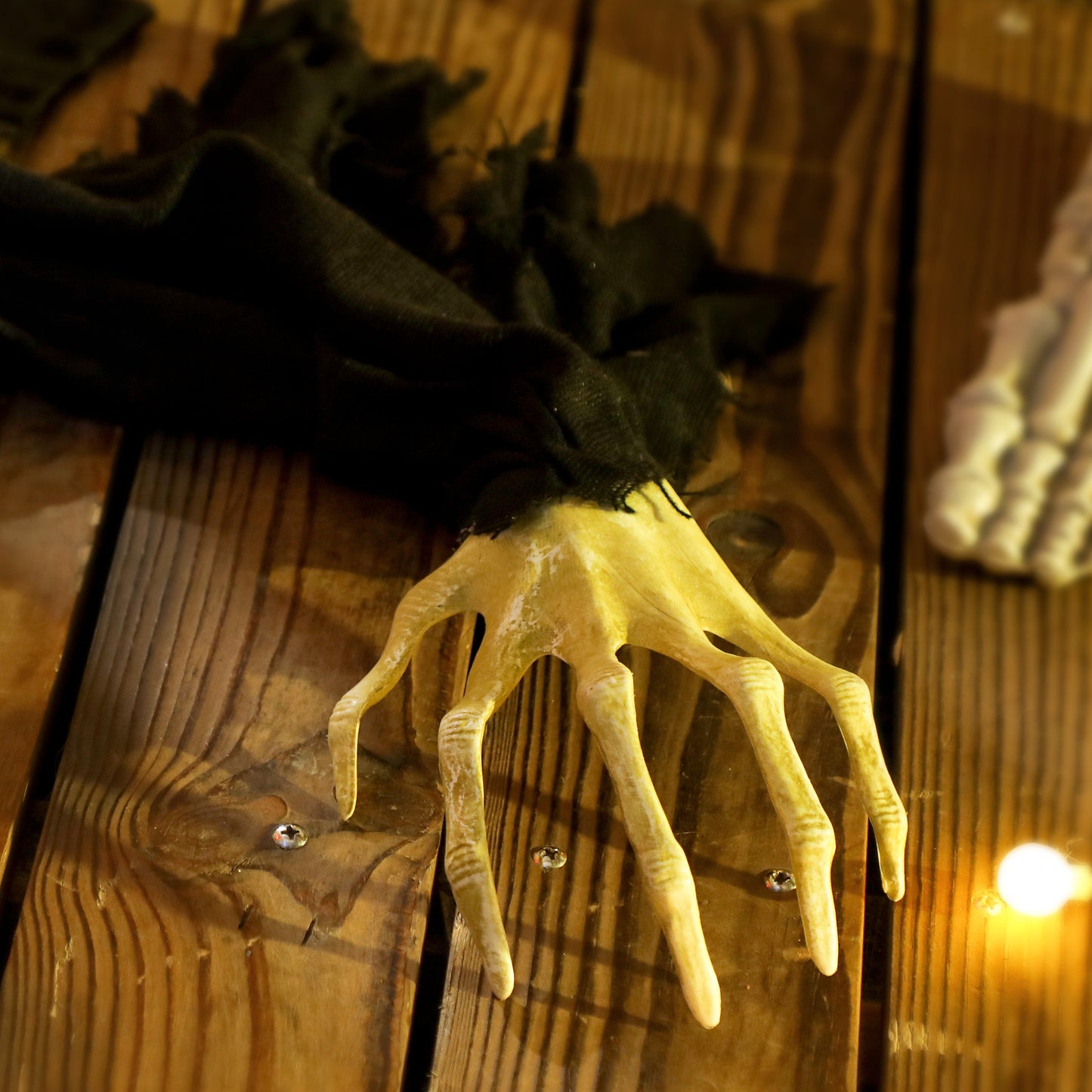 Outsunny 183cm Halloween Dekoration Halloween Zombie-Alte mit LED-Lichter, Soundfunktion, für Party