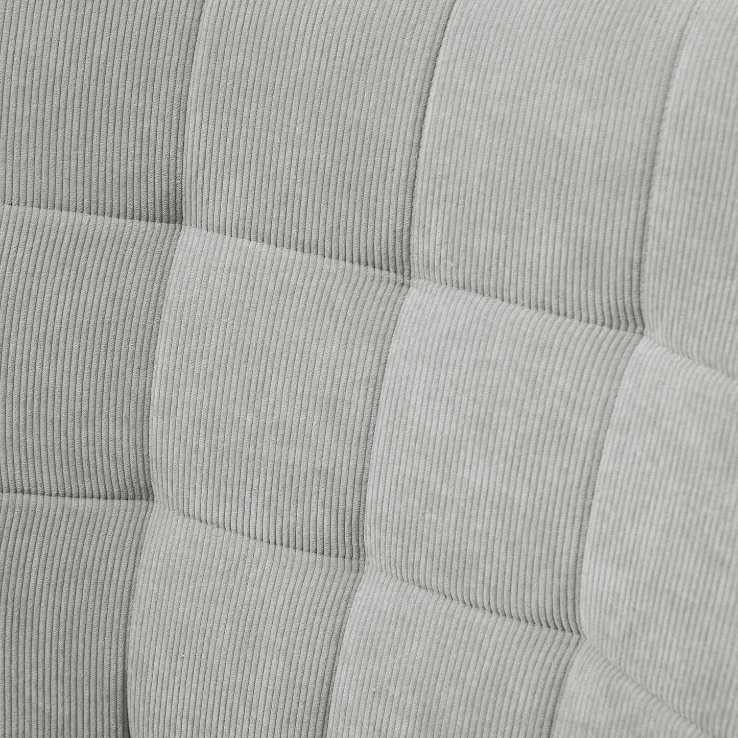 HOMCOM Akzentsessel mit Hocker, Relaxsessel in Cord-Optik, Armlehnstuhl mit Holzbeinen, für Wohnzimmer, Grau