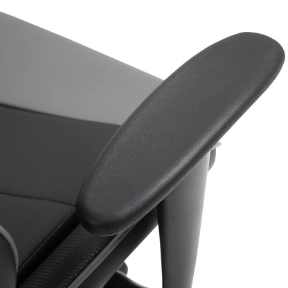 Vinsetto Ergonomischer Bürostuhl, Gaming Stuhl, Drehstuhl, Kunstleder, Schaumstoff, Schwarz, 67,5 x 74x 126-136 cm