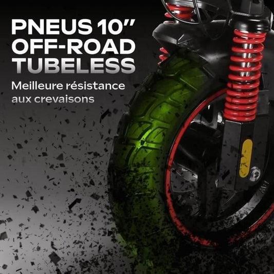 Foldable all-terrain electric scooter - URBANGLIDE - ECROSS PRO LITE 2 - 10 - 48V - 800 W - Auto 40KM Brake light and indicators