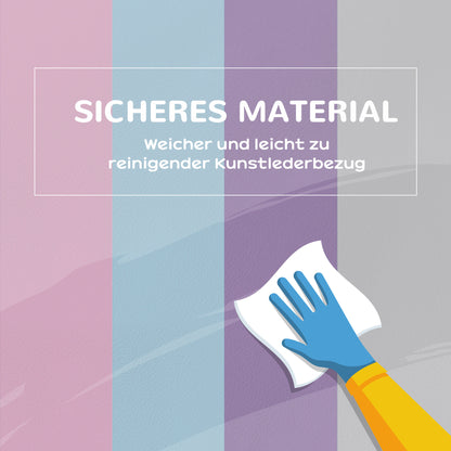 HOMCOM Schaumstoff-Bausteine für Kinder, fördert Kreativität, Kunstleder, 40x40x20 cm, Mehrfarbig, 1-3 Jahre