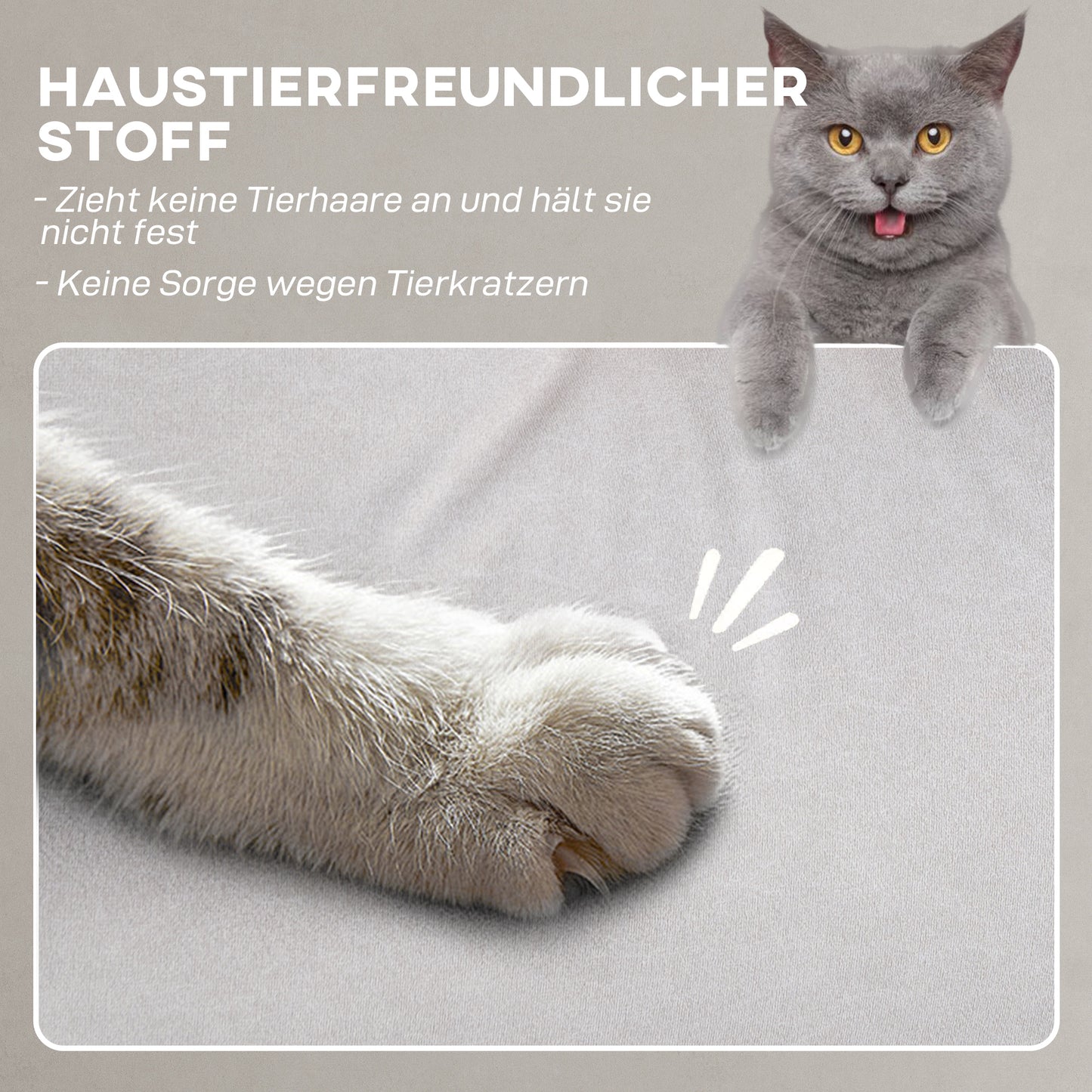 HOMCOM Relaxsessel mit leisem Motor, Polstersessel mit robusten Stoffbezug, Memory-Funktion, anpassbare Fußstütze, Cremeweiß