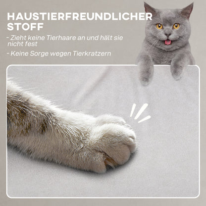 HOMCOM Relaxsessel mit leisem Motor, Polstersessel mit robusten Stoffbezug, Memory-Funktion, anpassbare Fußstütze, Cremeweiß