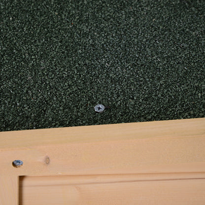 Outsunny Geräteschuppen mit Regalböden wetterbeständig 75 x 56 x 115cm Naturholz