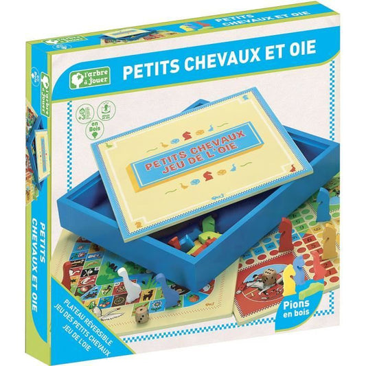 THE PLAYING TREE - 66310 - LITTLE HORSES AND GOOSE GAMES - WOODEN BOX