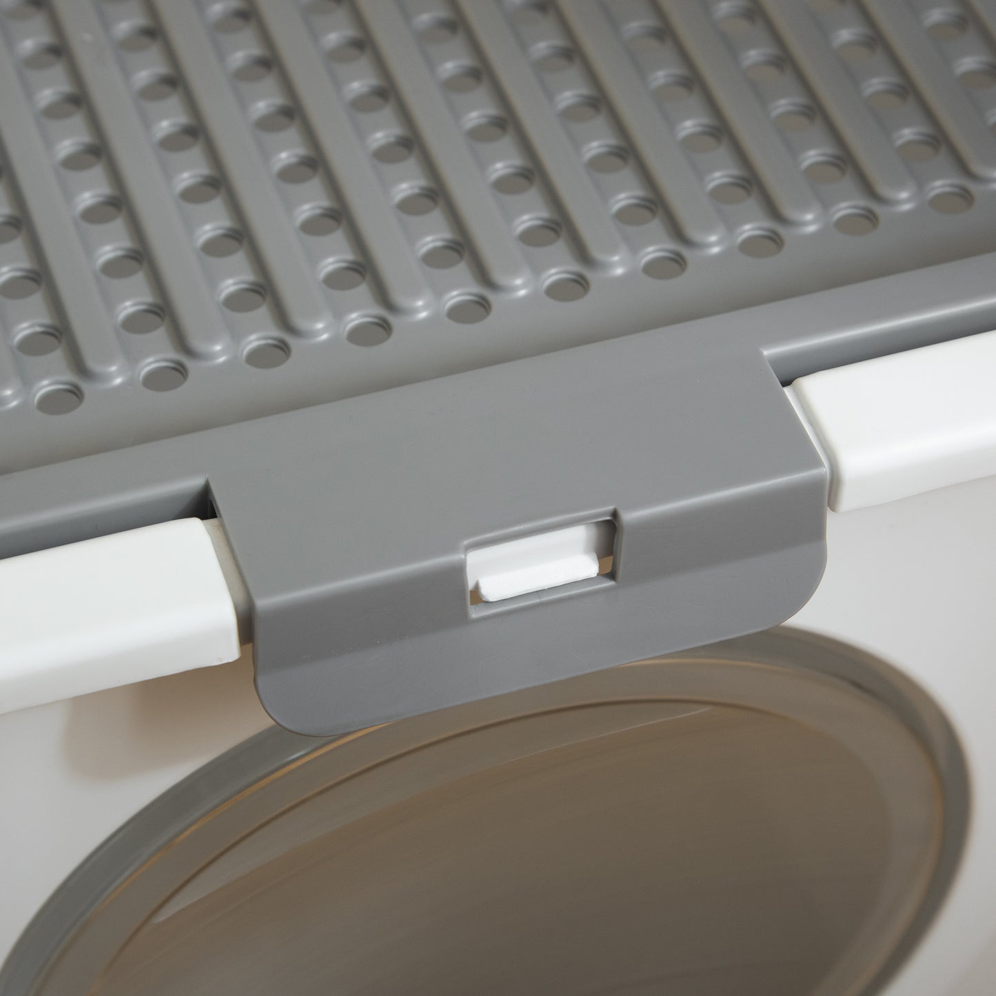 PawHut Katzenklo, 2-Wege-Katzenklo, inkl. Streuschaufel, Weiß + Grau