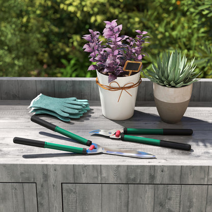 Outsunny Gartenschere Set 2-teilig Messerlänge 40 cm Astschere mit antihaftbeschichtete Metallklingen