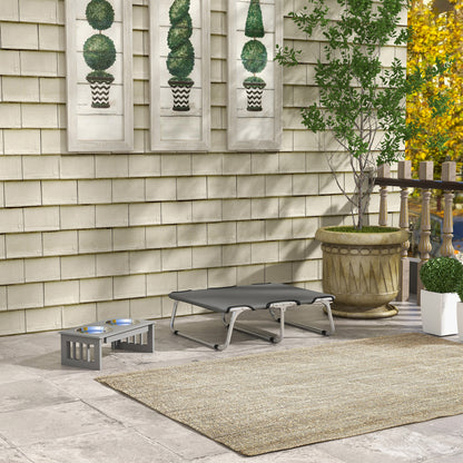 PawHut Hundebett, klappbar, robust &amp; komfortabel, bis 10kg, 71x58x20cm, Grau