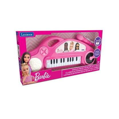 Barbie children's electronic piano with light effects and microphone