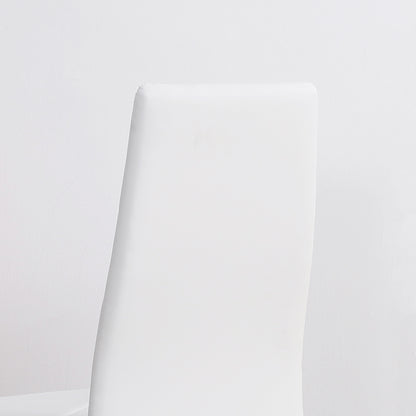 HOMCOM 4er-Set Stühle, Esszimmerstühle, Küchenstühle, 41 cm x 50 cm x 97 cm, Weiß