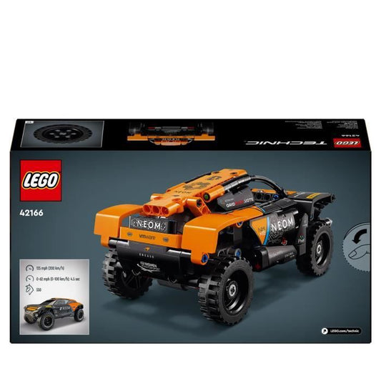 LEGO 42166 Technic NEOM McLaren Extreme E Race Car, Pull Back Car Toy for Children, Buildable