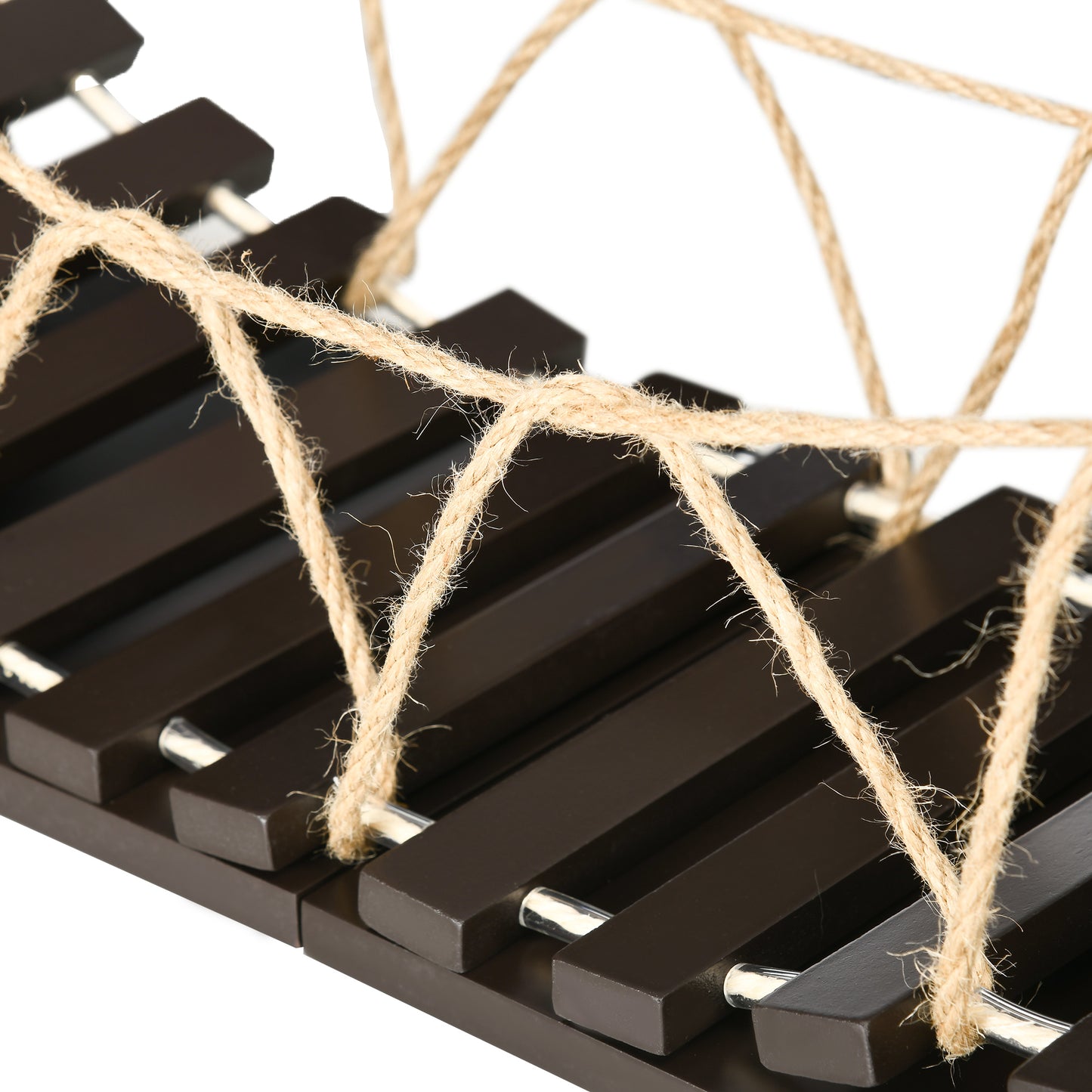 PawHut Katzenkletterwand, Katzenregal, Hängebrücke, 96 cm x 20 cm x 25,5 cm, Braun