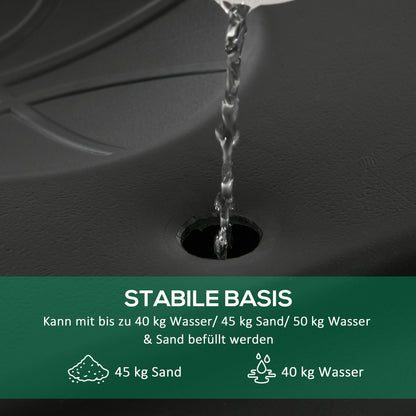 HOMCOM Basketballständer mit Rädern rollbar 210-260 cm höhenverstellbar Basketballkorb mit Ständer geeignet für den Außen- und Innenbereich Stahl Kunststoff Schwarz