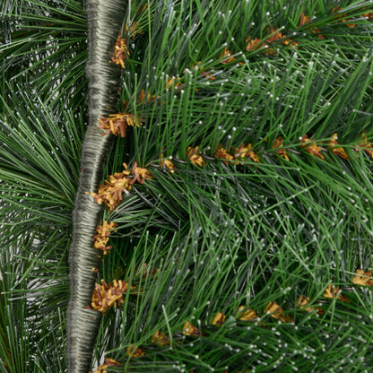 HOMCOM 1,8 m künstliche Weihnachtsgirlande Blumendekoration mit 160 Spitzen Grün