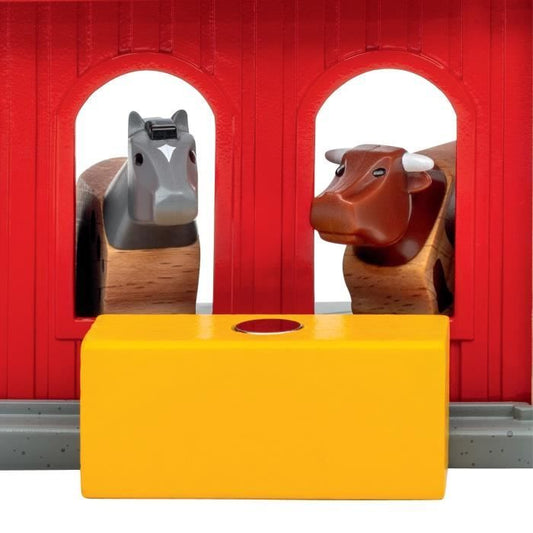 Animal barn - Accessory for wooden train circuit -7312350360127 - Brio World