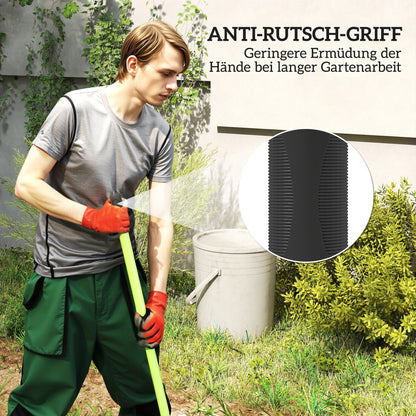 Outsunny Gartenwerkzeug-Set 4 Stück Gartengeräte-Set mit Schaufel Gartenhacke Gartenrechen Laubrechen Grün