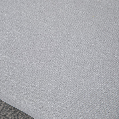 HOMCOM Fußbank im Skandi-Design, Sitzhocker, Fußhocker, 68 cm x 38 cm x 42 cm, Grau + Natur