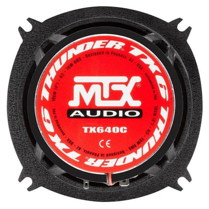 MTX TX640C Coaxial loudspeakers 10cm 2-way 70W RMS 4O aluminum chassis neodymium tweeter silk dome coil TSV TIL.