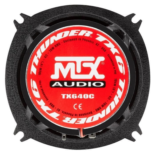 MTX TX640C Coaxial loudspeakers 10cm 2-way 70W RMS 4O aluminum chassis neodymium tweeter silk dome coil TSV TIL.