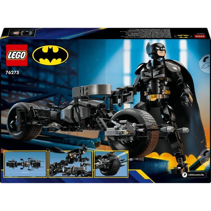 LEGO DC Batman 76273 Buildable Batman Minifigure and Bat-Pod Bike